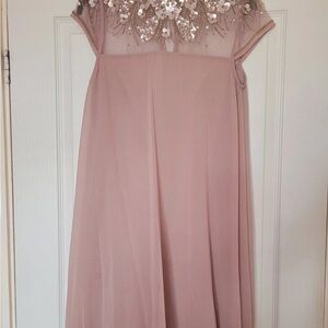Lipsy Pink Dress with Beaded Detail